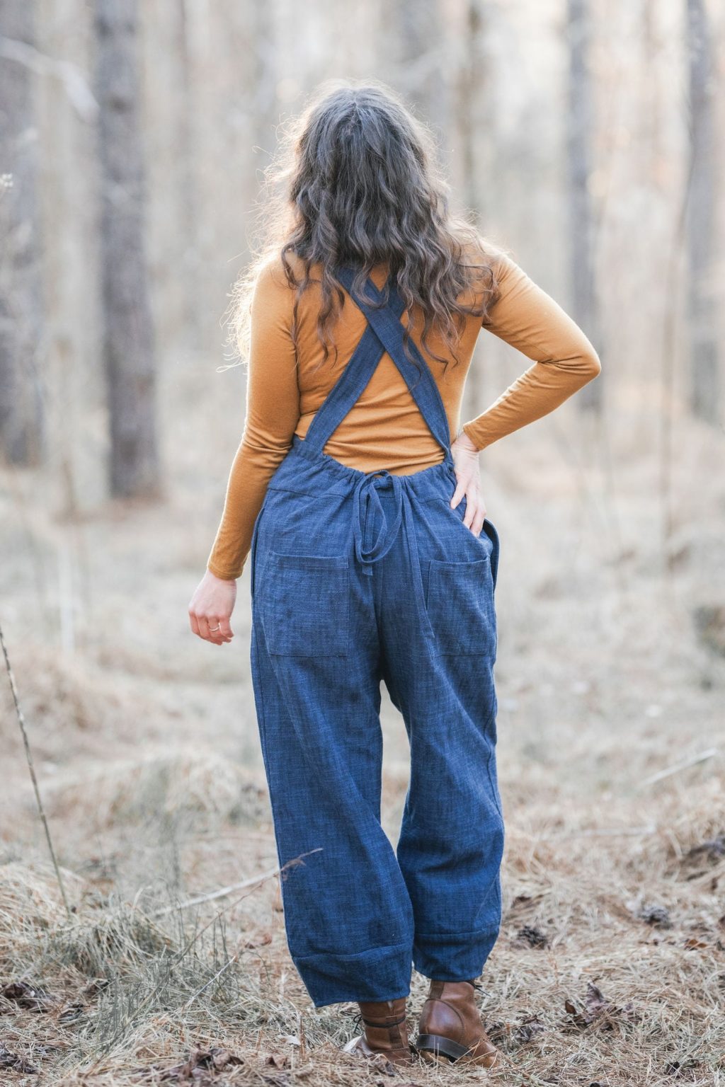 Meg in Otis Overalls