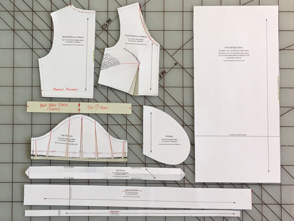 Hinterland Hack-a-thon: Make a V-neck dress with waist darts, elastic back, and widened sleeves 32