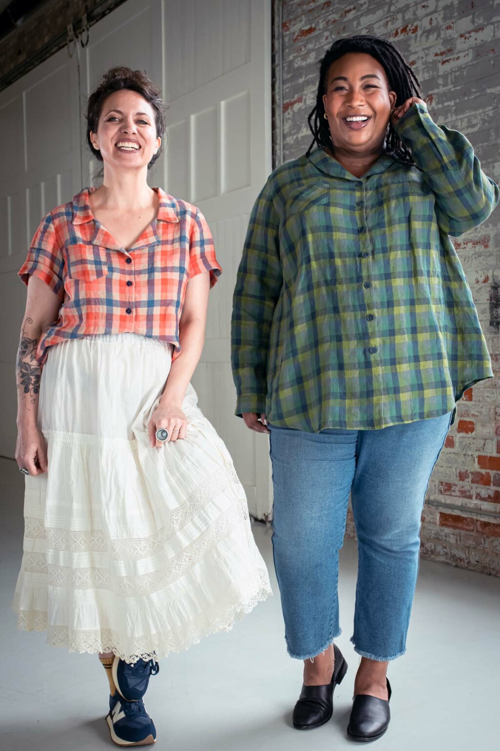 Meg and Ashley wearing Joanie Tops