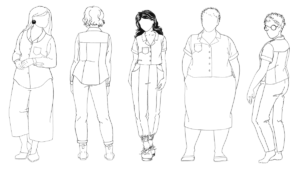 Croquis of the Joanie Top Sewing Pattern