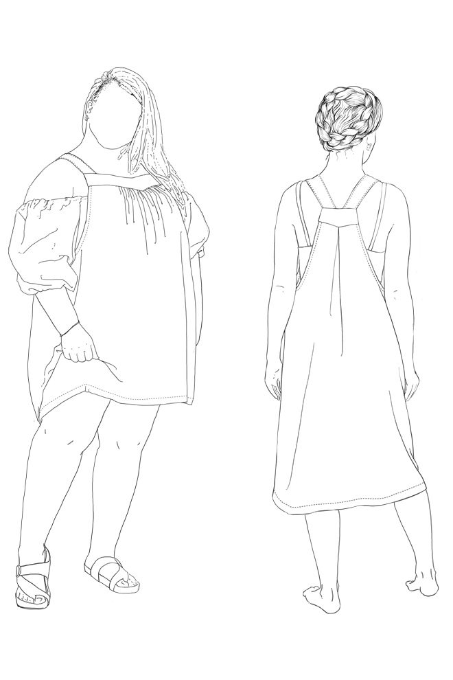 a line drawing of l'Oeuf Bag