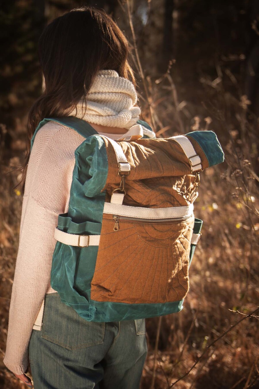 Starburst quilted Elevenses backpack pattern