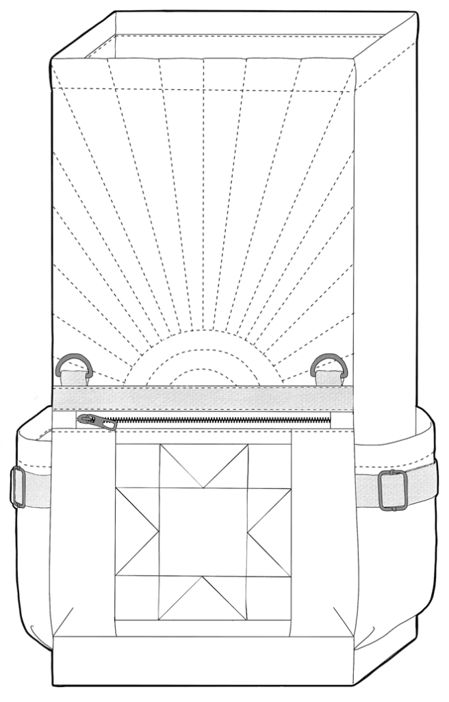 Elevenses Backpack with Sawtooth Star piecework