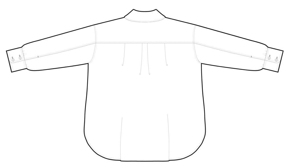 Slow Shirt line drawing - back
